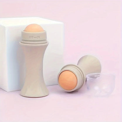 A Facial Oil Absorbent Roller Skin Care Tool Volcanic Stone Oil Suction Cleanable Facial Oil Removal Skin Care Makeup Tool