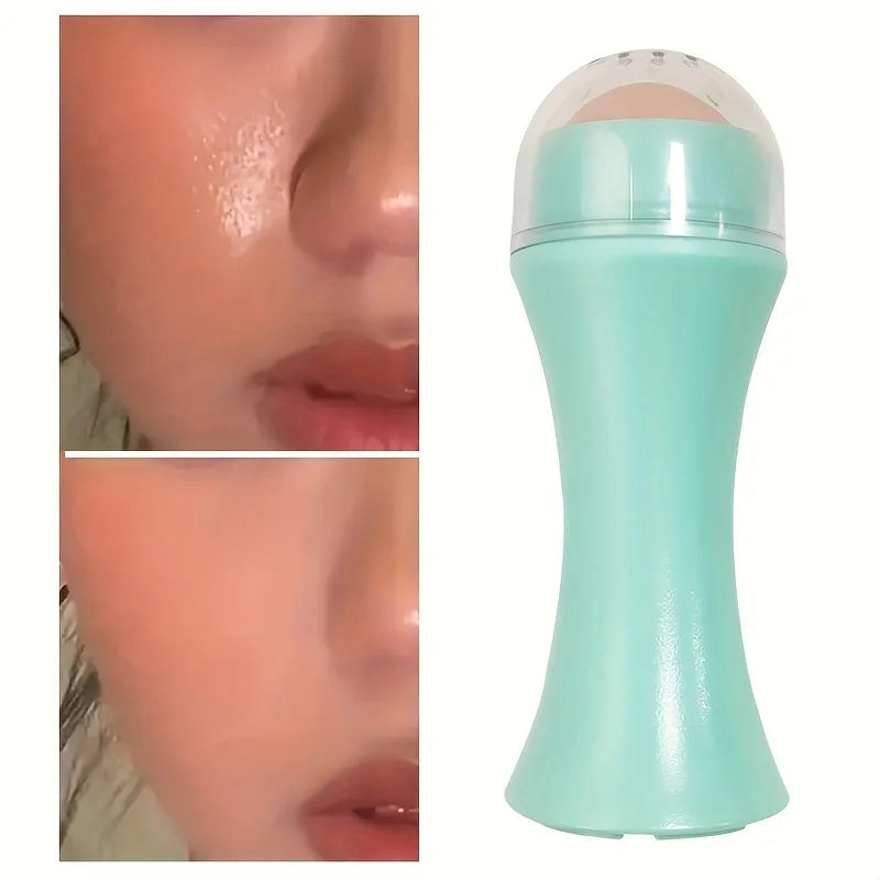 A Facial Oil Absorbent Roller Skin Care Tool Volcanic Stone Oil Suction Cleanable Facial Oil Removal Skin Care Makeup Tool