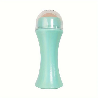 A Facial Oil Absorbent Roller Skin Care Tool Volcanic Stone Oil Suction Cleanable Facial Oil Removal Skin Care Makeup Tool